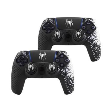 Imagem de Capa De Silicone Antiderrapante Para Controle PS5 Com Adesivo Protetor