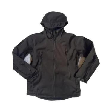 Imagem de Jaqueta Tática Masculina Impermeável De Fleece Sharkskin Para Caminhad