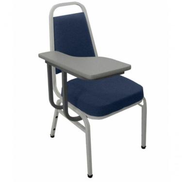 Imagem de Cadeira Universitária Empilhável Linha Hotel Plus Azul.