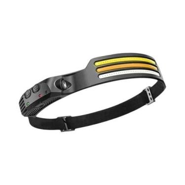 Imagem de Lanterna De Cabeça Recarregável COB LED 6000K Com 5 Modos, Luz De Trab