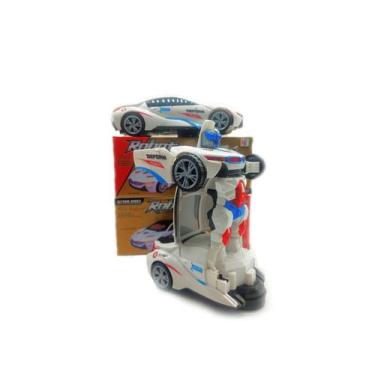 Imagem de Carro Vira Robo Emite Som Luz Carrinho Bmw Brinquedo - Toy King, Branc