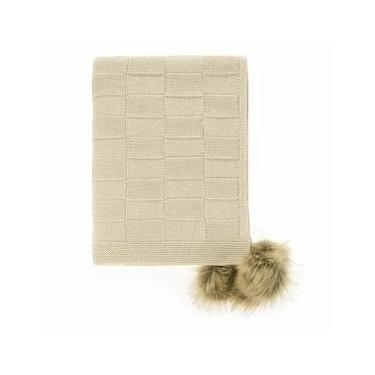 Imagem de Manta Decorativa de Microfibra Karsten Rinaldi Giz Bege