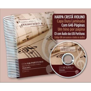 Imagem de Harpa Cristã Violino Capa Dura Espiral 16x23cm - Generico