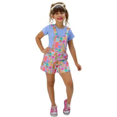 Imagem de Jardineira Estampada de Menina Conjunto Sortido Infantil Feminino - Ew