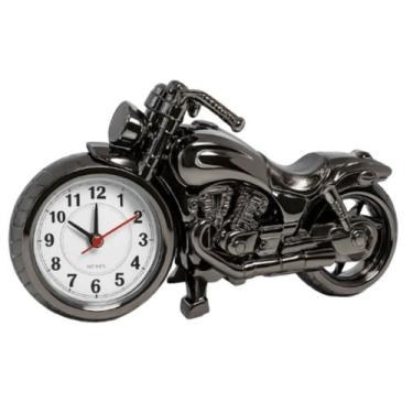 Imagem de Relógio de Mesa Motocicleta Despertador Prata Moto Vintage - Dexin