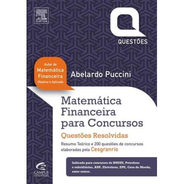 Imagem de Livro: Matemática Financeira para Concursos - Série Questões Autor: Ab