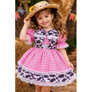 Imagem de Vestido Junino Banana Club Encanto da Vaquinha - Boiadeira, Pink, 2
