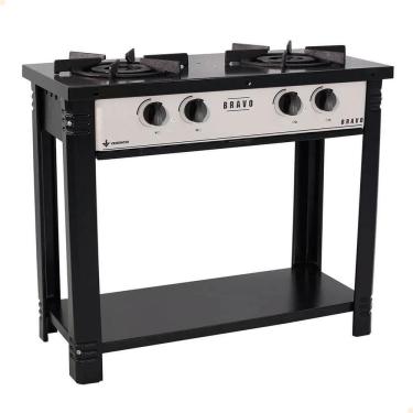 Imagem de Fogão Industrial Venâncio A Gás Bravo 2 Bocas Cinza Esmaltado Br2b