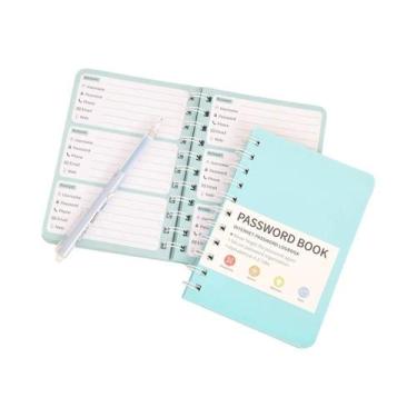 Imagem de Caderno Organizador De Senhas 65 Folhas Capa Dura PVC Com Espiral E Et