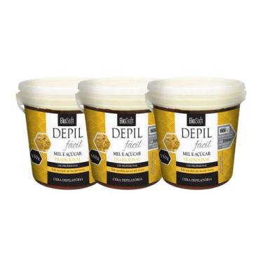 Imagem de 3 Cera De Depilação Quente Mel Açucar Banho Maria Microondas - Bio Sof
