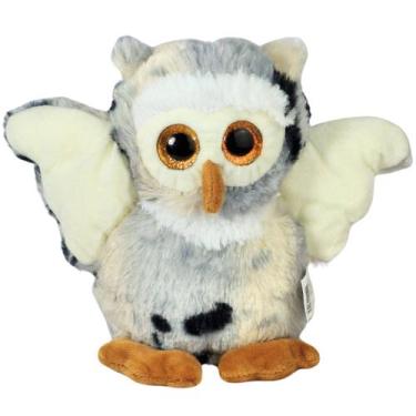Imagem de Coruja de Pelúcia Realista Corujinha Olhos Brilhantes Fofa - Nikity To