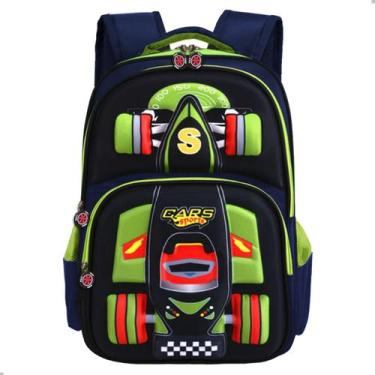 Imagem de Mochila Infantil Meninos com Porta Garrafa Carros 3D - 20V, Unico, Ver
