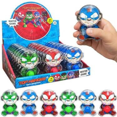 Imagem de 24 Brinquedo Aquaplay Argolas Aranha Herói p/ Sacola Surpresa