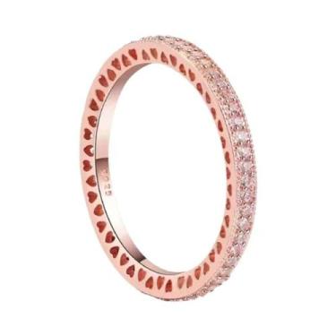 Imagem de Conjunto De Anéis De Casamento Em Prata Esterlina 925 Banhado a Ouro R