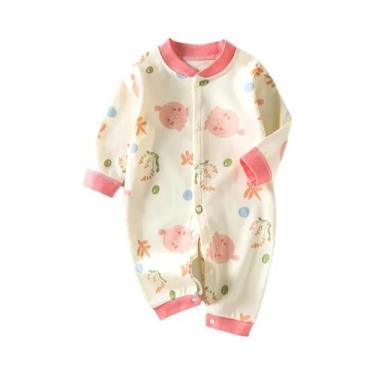 Imagem de Macacão De Algodão Para Bebê Recém-Nascido Com Estampa Do Mickey, Roup