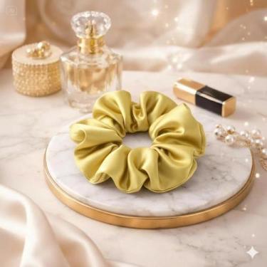 Imagem de Kit 20 Xuxinha de Cetim com Costura Embutida Scrunchies Laço de Cabelo