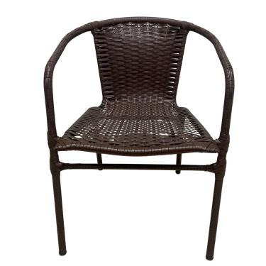 Imagem de Poltrona Ravena Para Jardim E Terraço Junco Sintético Marrom WJ Móveis