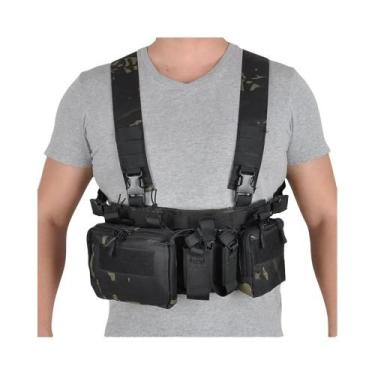 Imagem de Colete Tático Camuflado Multifuncional Com Bolsos Múltiplos Para Trein