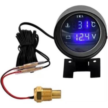 Imagem de Voltímetro 12v/24v Marcador Temperatura Automotivo Universal - Congrat