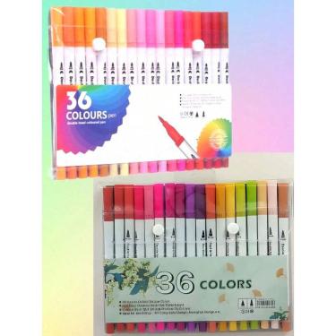 Imagem de Caneta Hidrográfica Dupla Ponta OEM Dual Pen com Brush Lettering e Ponta Fina 0.4 mm Ki...