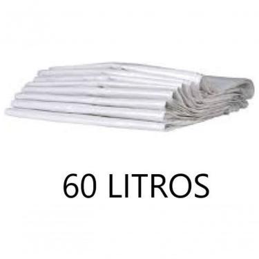 Imagem de Saco para Lixo Saco de Lixo Branco 60 Litros Pacote com 100 Unidades Reforçado Alta Qua...