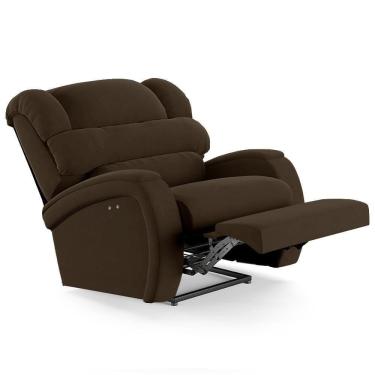 Imagem de Poltrona Do Papai Reclinável Kalie Power Touch Usb Fh9 Veludo Marrom - Mpozenato