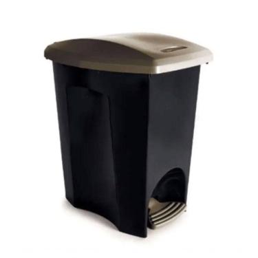 Imagem de Lixeira De Plástico Ecoblack Com Pedal 7 Litros - Plasutil