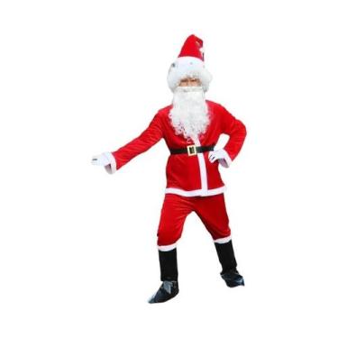 Imagem de Fantasia De Veludo De Papai Noel Para Homens Adultos, Traje Para Festa