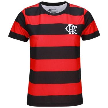 Imagem de Camisa Feminina Flamengo Listrada Home Licenciada Betel-Feminino