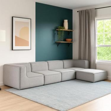 Imagem de Sofá Modular Flow Boucle 4 Lugares 2 Cantos com chaise - Inflow Sofá, 