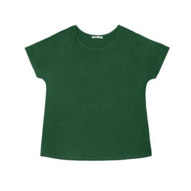 Imagem de Blusa Manga Curta Feminina Plus Size Secret Glam Verde, Plus G2, Verde