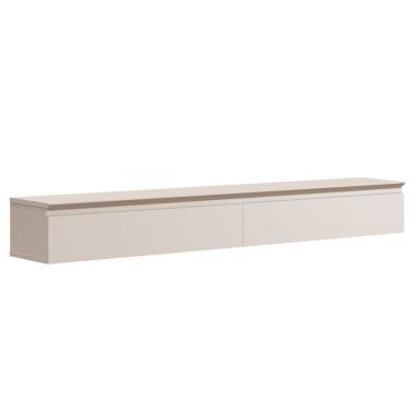Imagem de Rack Suspenso Para Painel ou TV até 55 Polegadas 2 Gavetas 1,35m Aspen Off White EDN