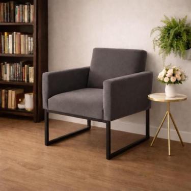 Imagem de Poltrona Decorativa Reforçada Para Espaço Beauty E Recepção - Móveis M