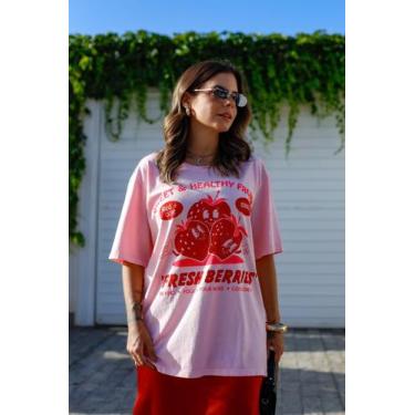 Imagem de Camiseta Estonada de Algodão Fresh Berries Clarice - beach & country, 