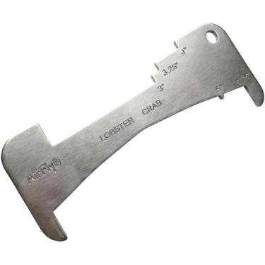 Imagem de AirFly Medidor de alumínio para caranguejo e lagosta – Ferramenta de medição multifuncional para Dungeness, azul, caranguejo e lagosta (7,6 cm a 5-3/10.2 cm) – Régua resistente à ferrugem para CA