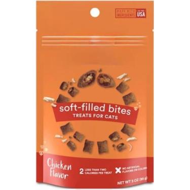 Imagem de Kit de Petiscos para Gatos de Frango com Bites Crocantes Recheados e P