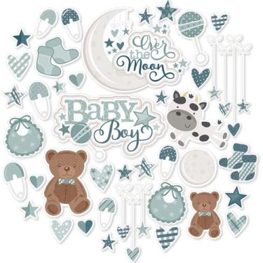 Imagem de Recortes de papel Miss Kate Bebê Menino 60+ Ephemera para scrapbook - 