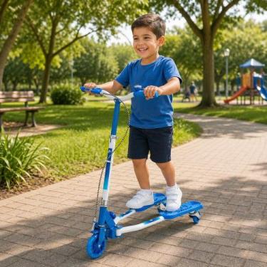 Imagem de Patinete Infantil Dobrável - Azul - UNITOYS