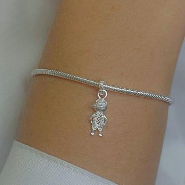 Imagem de Pingente prata pandora menino, Prata, Cristal