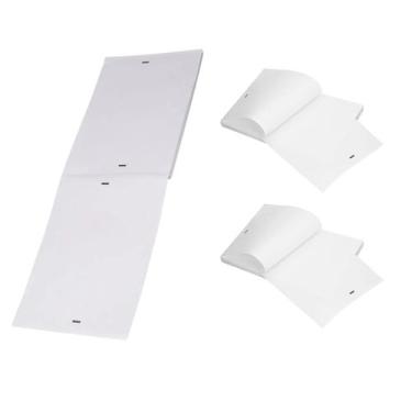 Imagem de Papel Termico A4 100 Folhas Kit 2 Uni Impressora Termica Bluetooth Tra