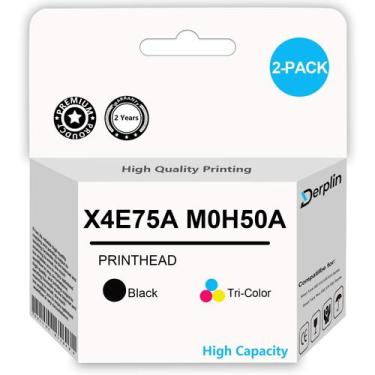 Imagem de Cabeça de Impressão Derplin X4E75A M0H50A Preto e Tricolor Pacote com 
