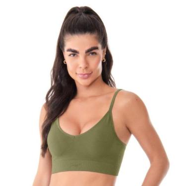 Imagem de Top Fitness Rib com bojo removível Jacquard Lima Fresh - Zee Rucci, M