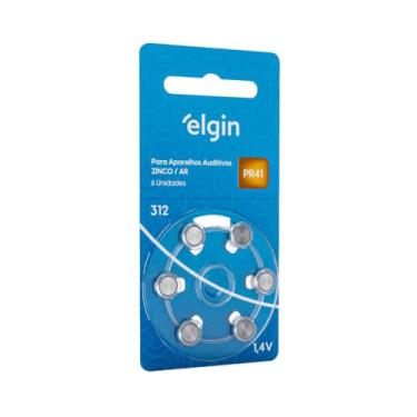 Imagem de Bateria Auditiva de Zinco 312 PR41 Elgin - 1,4V Blister com 6 Unidades