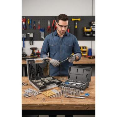 Imagem de Kit Ferramentas 340 Peças Maleta Multiuso Preto - Congratulations Stor