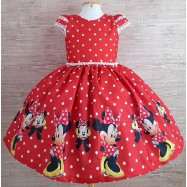 Imagem de Vestido Infantil Minnie Vermelha - Ateliê Bella Princesa