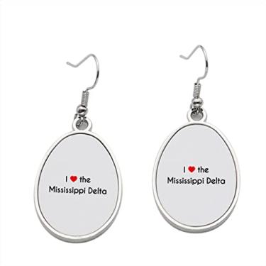 Imagem de Brinco I Love the Mississippi Delta - Brincos pendentes para meninas - Presente de festa de aniversário dos namorados