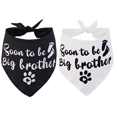 Imagem de JPB Looner to be Big Brother Banda de cachorro, 2 pacotes de lenço macio para anunciar o bebê