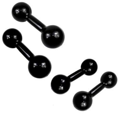 Imagem de Par Halteres 3Kg + Par Halteres 5Kg Emborrachado Megagym