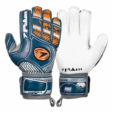 Imagem de Luva Futebol Campo Poker Firmness III Profissional Cor:Marinho;Tamanho:9;Gênero:Masculino
