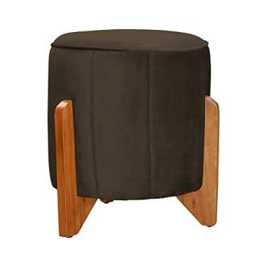 Imagem de Puff Jade Pés em Madeira Veludo Cores - DS Estofados